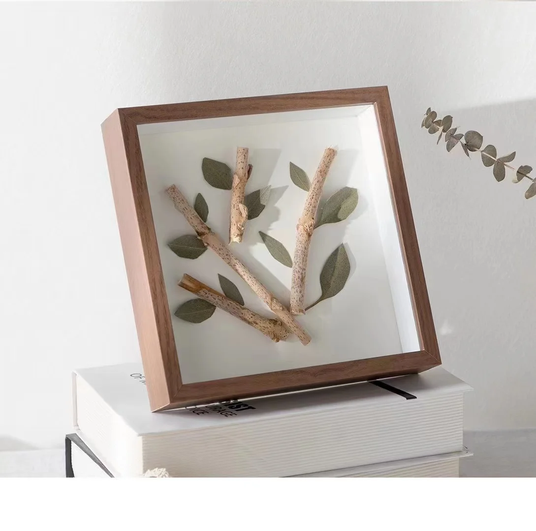deep high quality Wooden Art shadow box display photo picture frame for putting stuffs