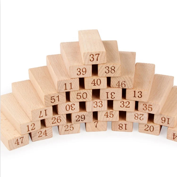 Семья сад игры детские цифровые штабелированные Jumbo здания Конструкторы деревянный кувыркаясь башня игрушка