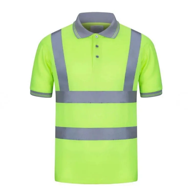 Оптовая торговля OEM мужские рубашки-поло по оптовым ценам Hi Vis Высокая viz visibleility с короткими рукавами защитная Рабочая одежда рубашка с длинным рукавом Светоотражающие Полоски ткань отводящая влагу