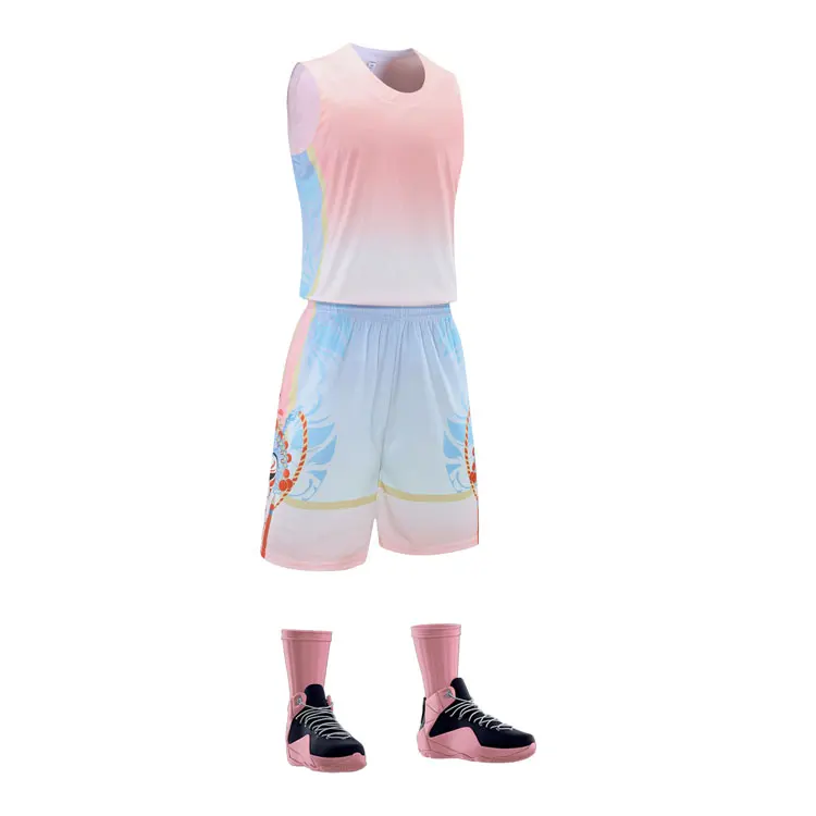 
Manufacture Custom Moisture Wicking Basketball Uniform Polyester Retro Basketball Jerseys 