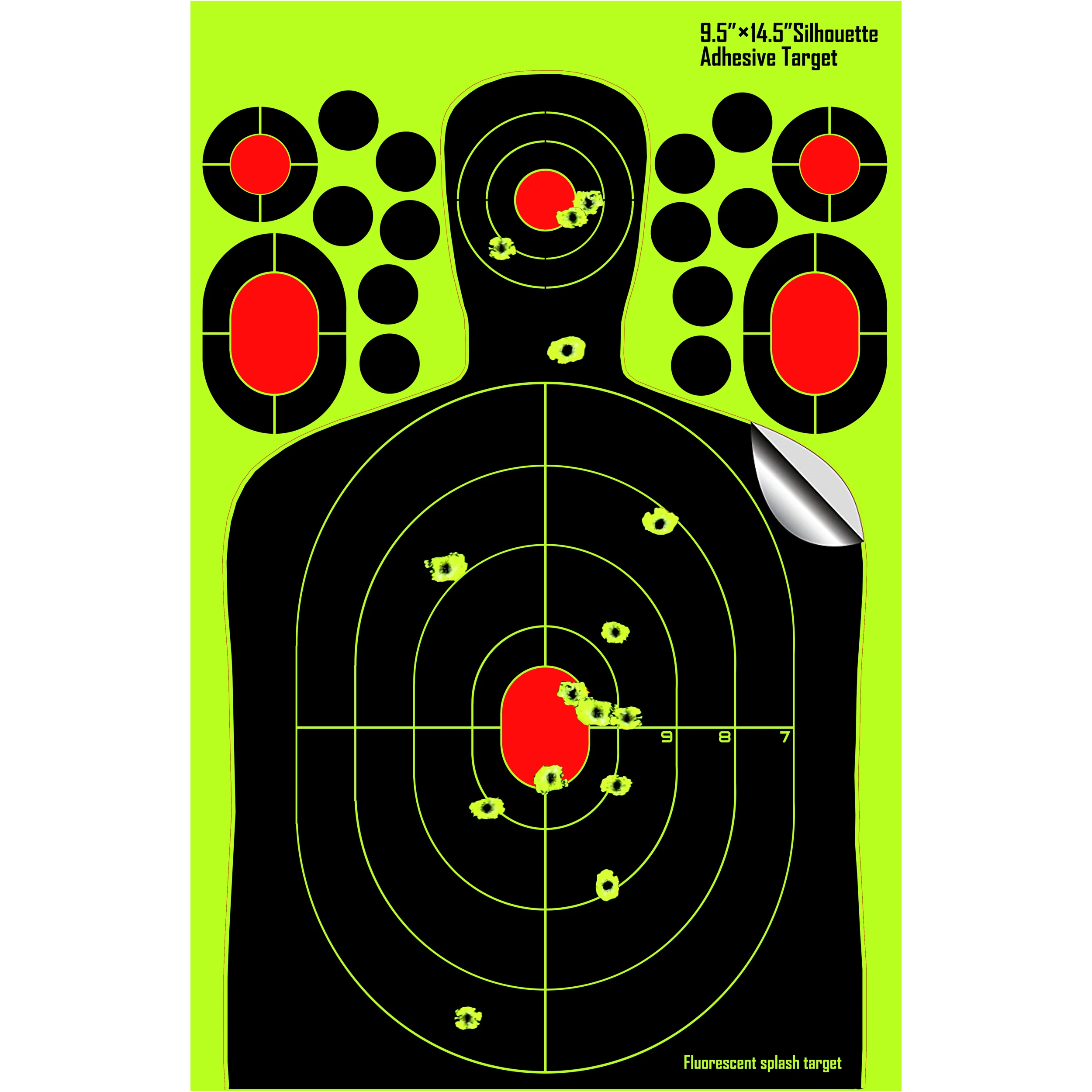 Wholesale Outdoor Practise human silhouette adhesive splatterburs targets paper sputtering Air Gun Archery shooting