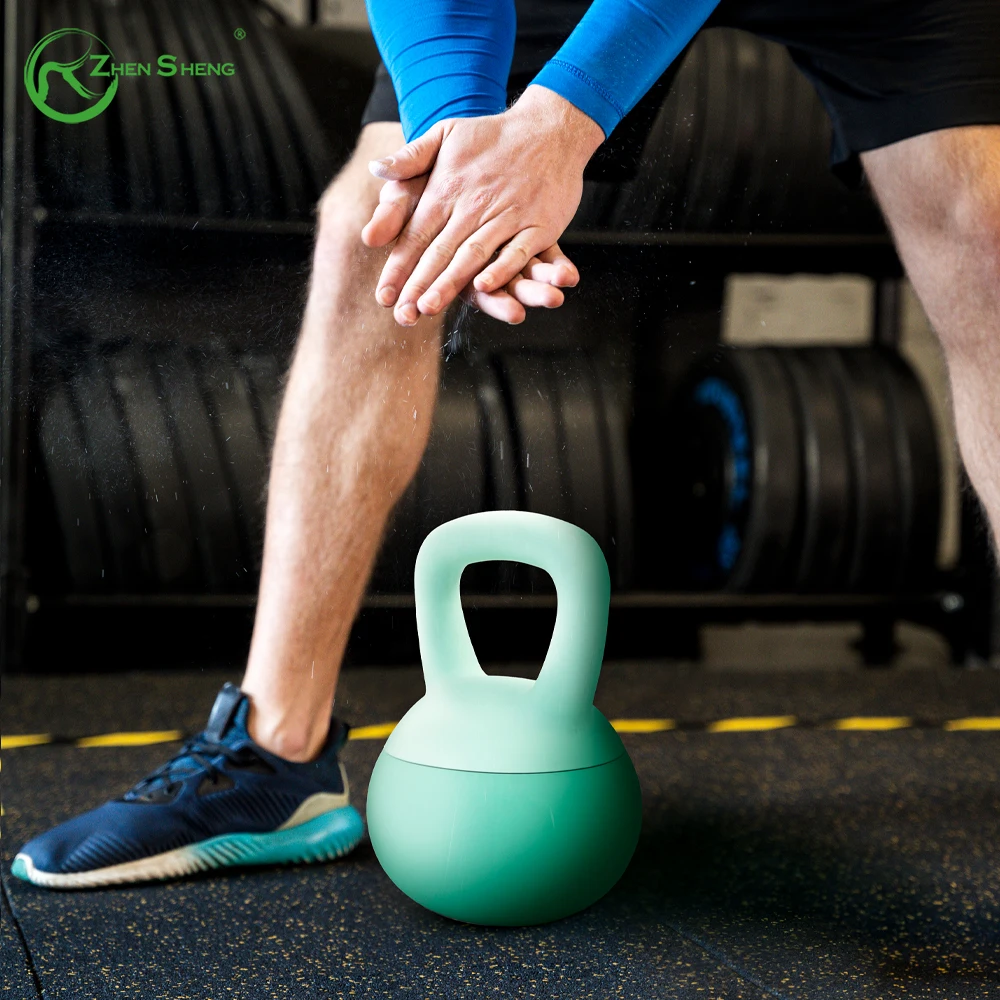 Zhensheng Custom Logo Gym Strength 2-10kgs Adjustable Soft Kettlebell Fitness Kettlebell