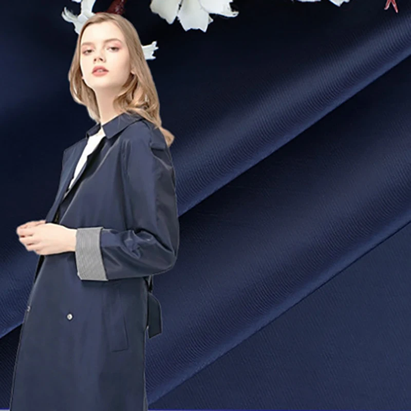 in stock 75D PU coating polyester plain taffeta water repellent waterproof woven Imitation Memory bag Fabric for coat jacket