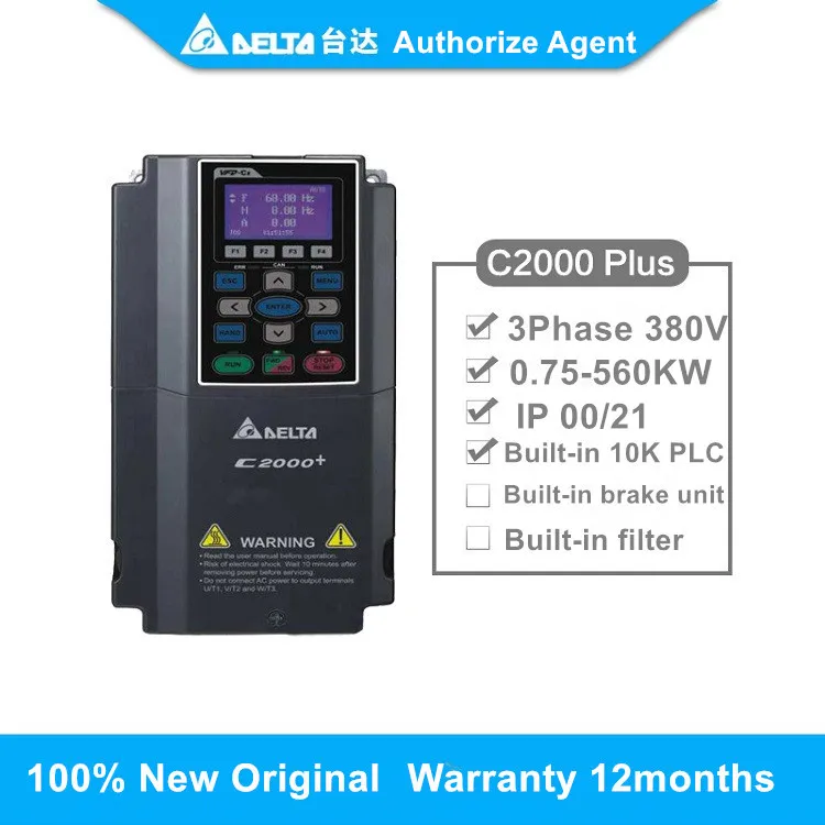 Дельта Инвертор частотно-регулируемым приводом 55KW частотно-регулируемый инвертор VFD550C43A-00 480V привод переменного тока 50/60hz встроенный ПЛК