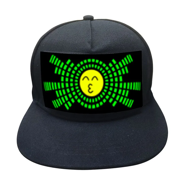 
Wholesale EL panel equalizer flash sound activated luminous LED hat cap light up hats for party 