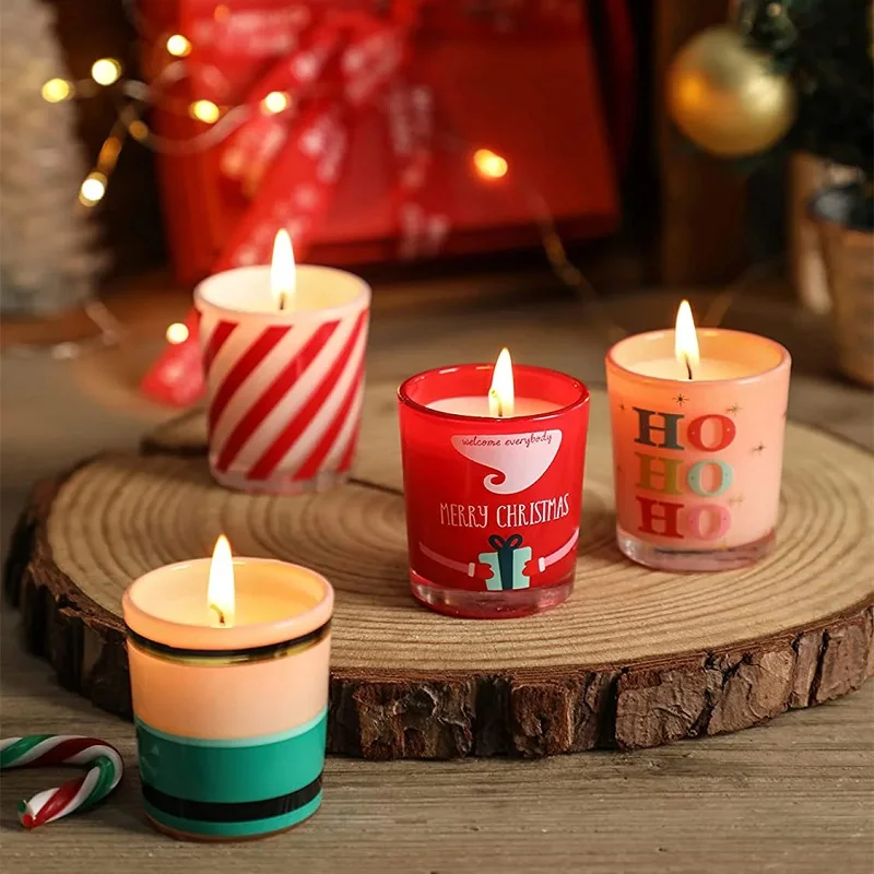 Huaming Aesthetic Short Aroma Therapy Candle Set Perfume Soy Wax Christmas 12 pcs Scented Handmade Candles with Unique Scent