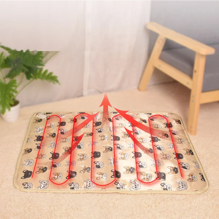Winter Warm Dog Cat Electric Blanket Waterproof Safe Pet Bed Adjustable Heating Sleeping Cat Mat