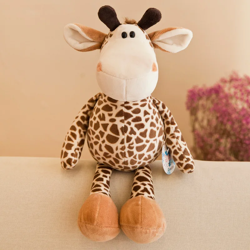 Custom Soft Toy Safari Jungle Animals Realistic Fox Lion Tiger Zebra Giraffe Stuffed Animal Plush Toy For Crane Machines