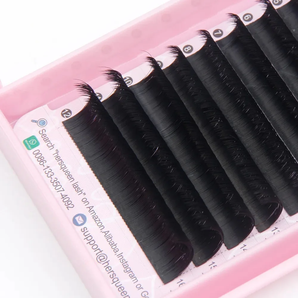 0.07 Premium self fanning eyelash extension wispy mega volume fan lash extensions cashmere soft rapid fanning lashing eyelashes