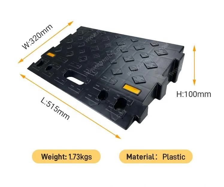 Durable Flexible Road Safety Vehicle Plastic Interlocking Step Ramp For Garage/ Warehouse/Home Used for Wheelchair