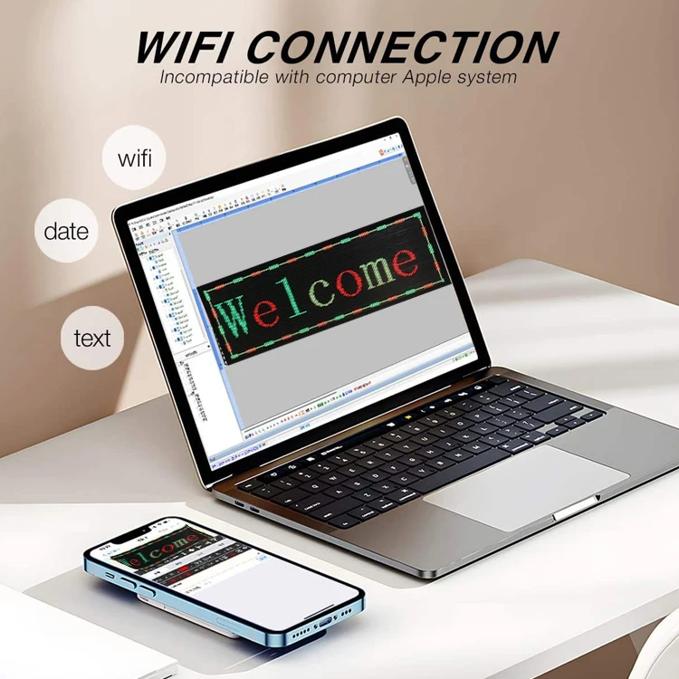 Wifi Usb App Control P5 P10 открытый полноцветный Одноцветный 32*16 движущееся сообщение текстовая прокрутка светодиодный дисплей