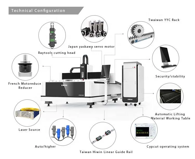 G-WEIKE LF3015LN cnc лазерная cortadora цена de maquina corte metal venta caliente Популярные inoxidable Асеро al карбо