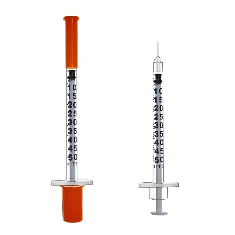 Цветной шприц для инсулина 0,5 куб. См, шприц для инсулина с иглой 27 г, одноразовый шприц для инсулина, ручка обычного типа, бесплатный образец