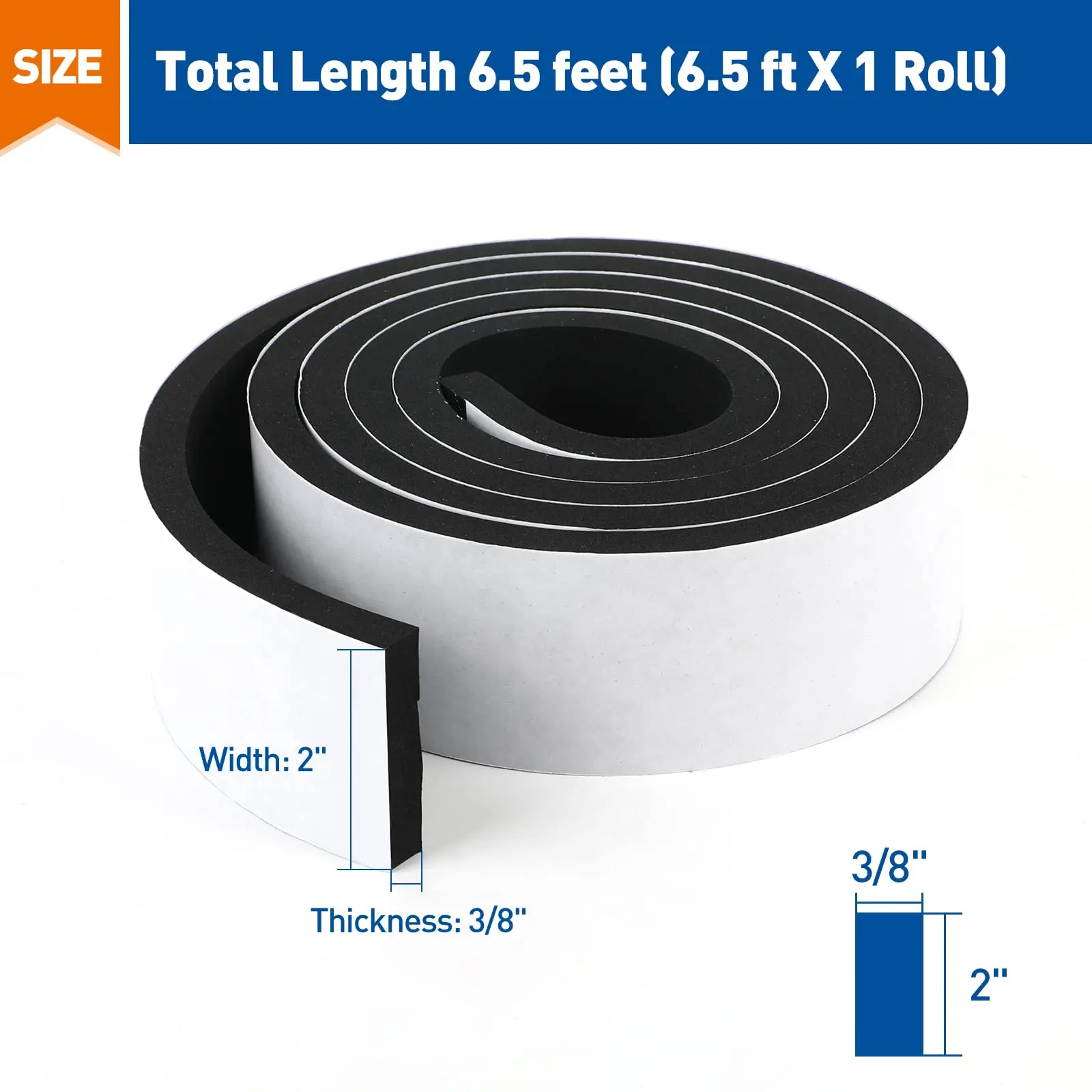 Foam tape Foam Tapes Self Adhesive Seal Strips Each Roll Weatherstrips High Resilience Weather Stripping Door Seals for Door