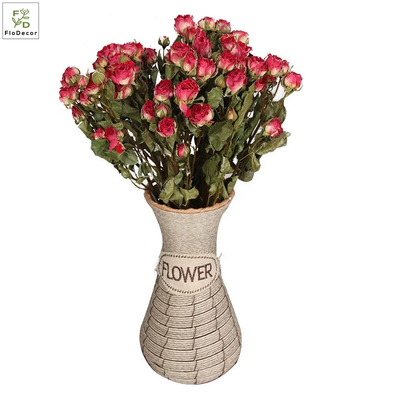 High Quality Dried Flower Bouquet 55cm Natural Rose Bouquet Home Office Supermarket Decoration