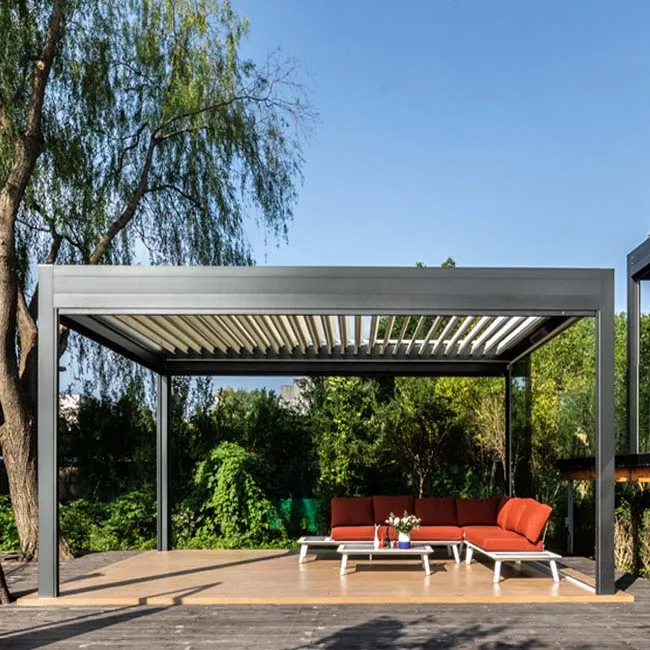 
Modern outdoor waterproof garden arches arbours pergola aluminum louver pergola 