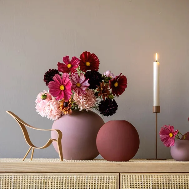 Nordic style home ornament craft decoration vases home wedding tabletop decor terracotta ceramic flower vases