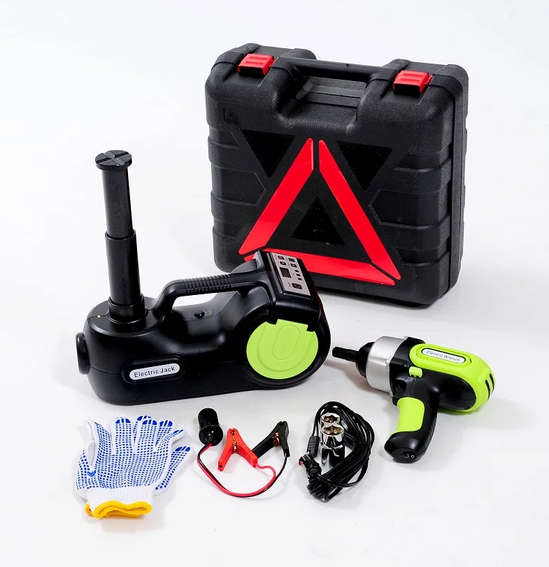 Hot sale 12 volt 5 ton electric portable car repair jack bracket with electric impact wrench