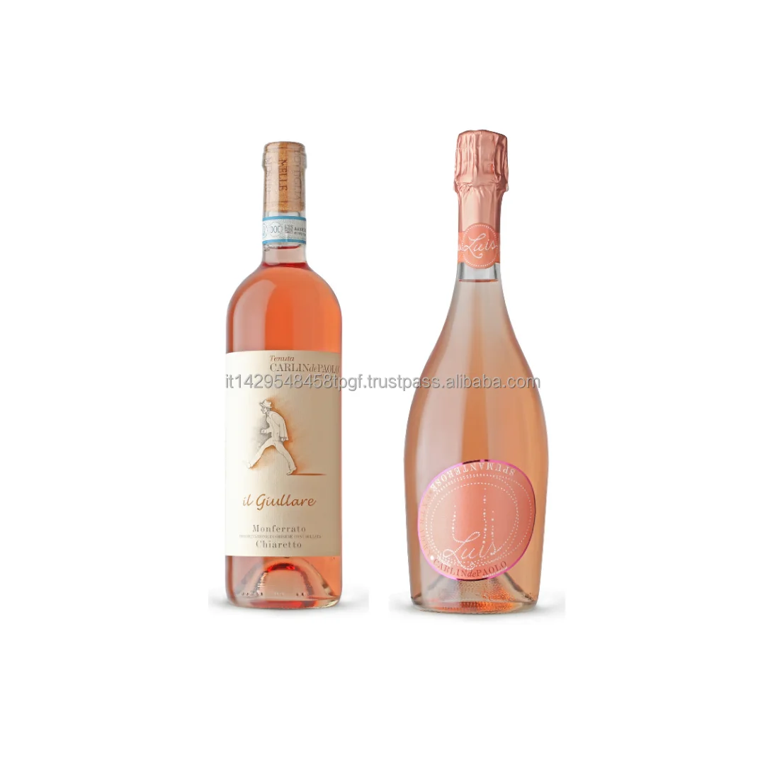 Hot sale Italian Pink set 2 bottles Rose wine Chiaretto and rose sparkling wine spumante alcoholic beverage