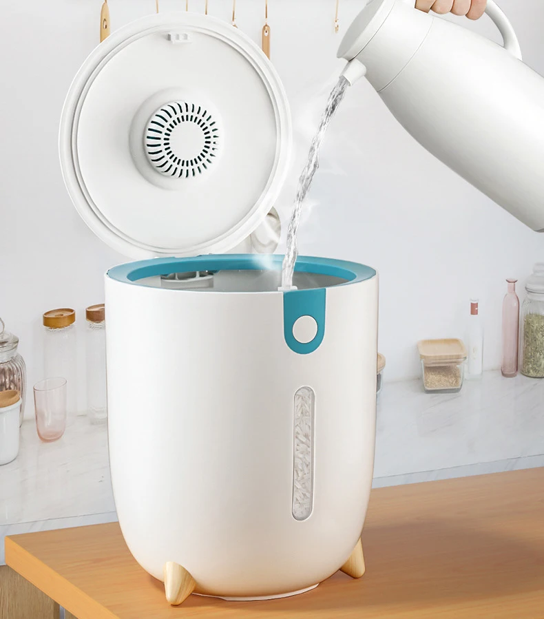 Amazon Hot Food Storage Container Plastic Grain Storage Box 5Kg Airtight Rice Dispenser