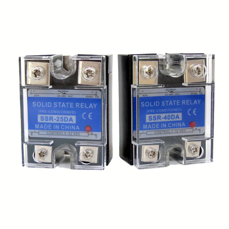 SSR-10DA SSR-25DA SSR 480VAC 10A 25A Output Solid State Relay Single Phase Relay