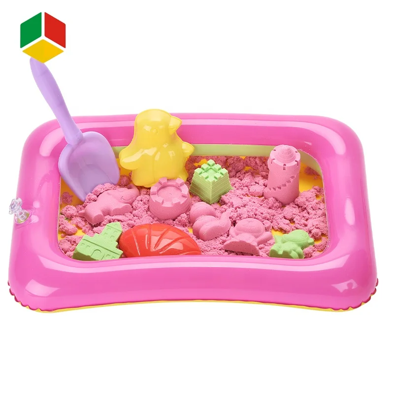 QS Toy Beach Castle Color Playdough Set Play Dough Plastic Mould Educational Game Plastic Air Dry Clay Tool Toy For Sale