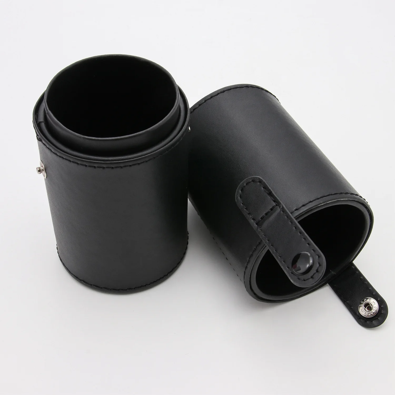 2021 custom logo private label make up organizer container pu case cylinder case makeup brush holder