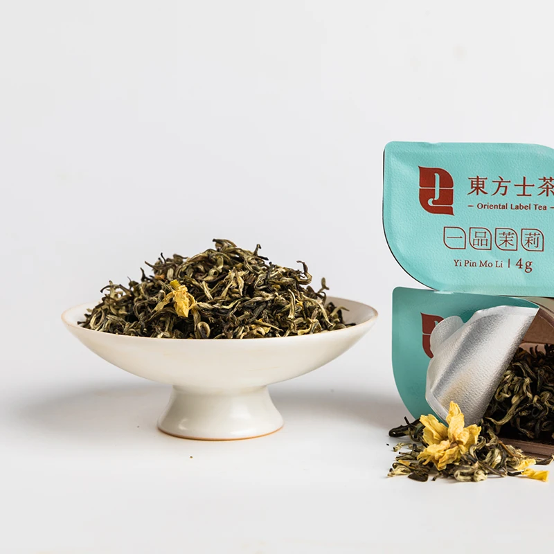 
Recommended As a Gift Nice Colour Green Flower Blends Tea with Jasmine Loose Tea 
