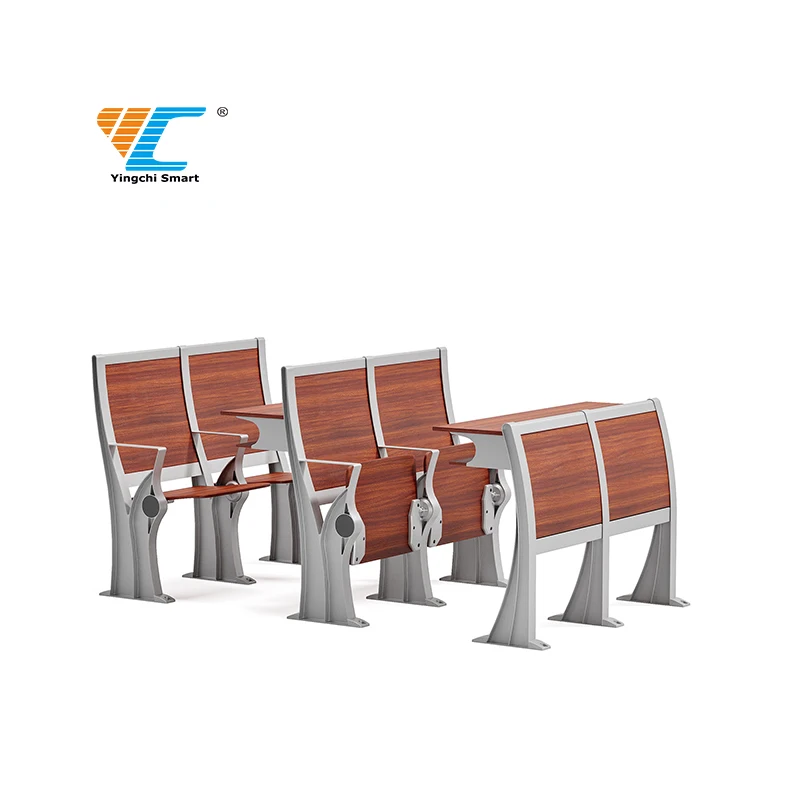 Elementary School Student School Ladder Lecture Hall Chairs Two Seater University Ladder Chair Desk and Chair School Sets Wood