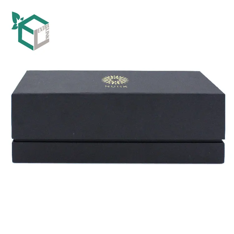 In Stock Custom Logo Perfume Wine Rigid Cardboard Package Luxury Retail Packing Black Kraft Paper Packaging Gift Box