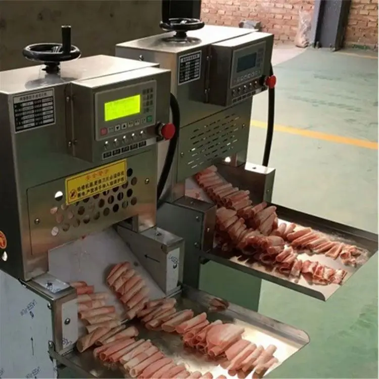 Fully automatic electric meat slicer cutter industrial frozen meat slicer