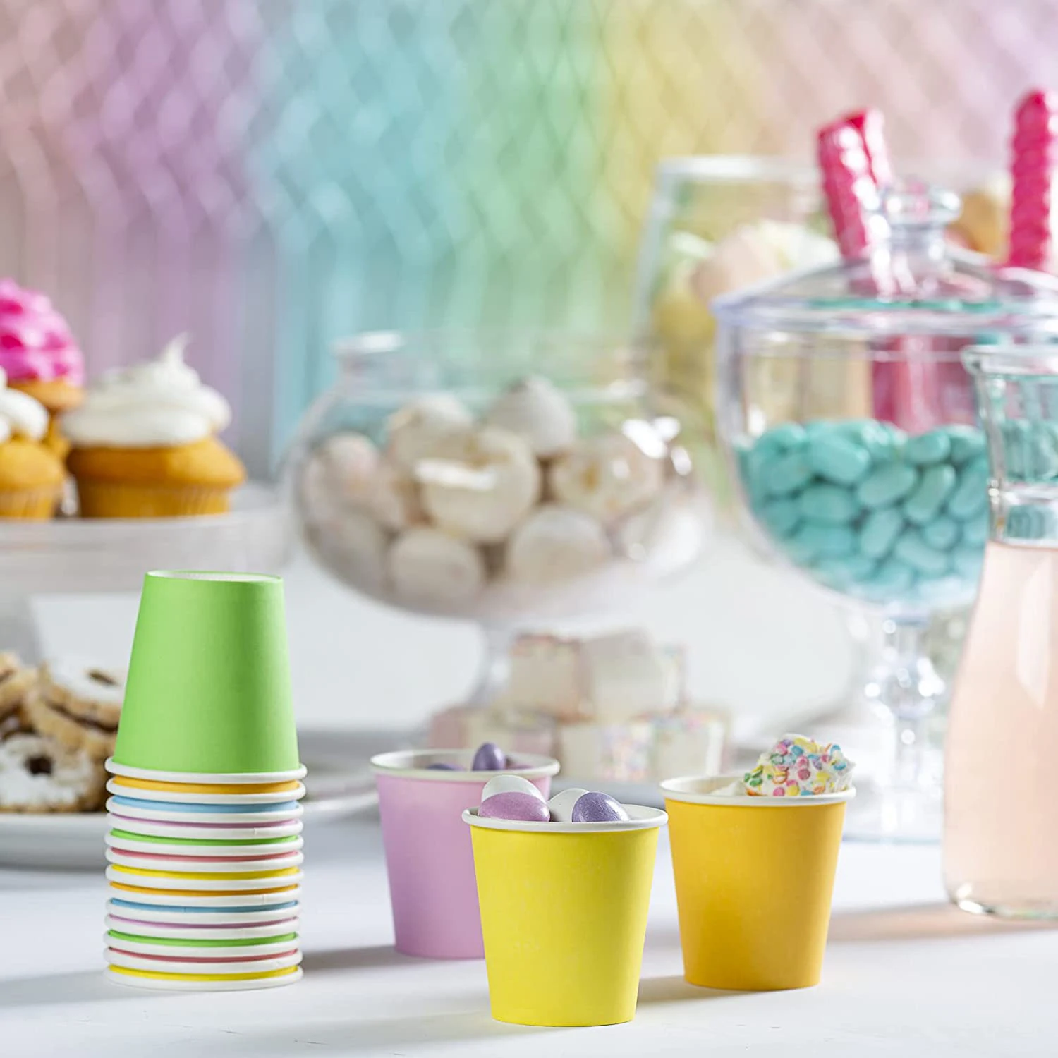 Custom Printed Single Wall Kraft French Fries 6oz Paper Cup Blank In China Natal Copo De Papel