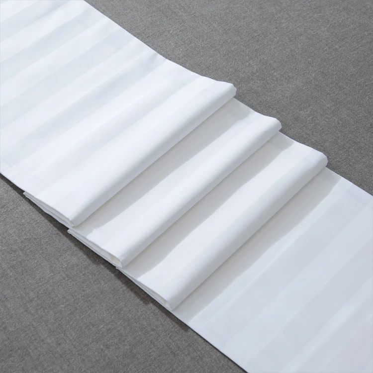 Cheap Hotel Luxury Hotel Designs Satin Stripe 100 Cotton Bedding  Sheet Bulk Sale White Double Bed Sheet Set