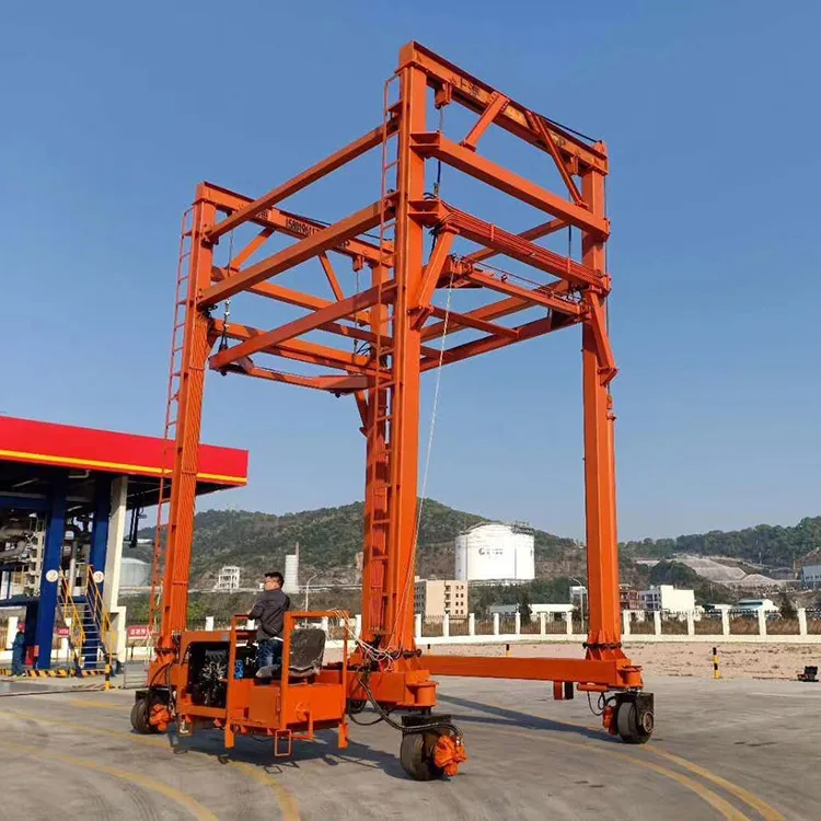 40 Ton Mobile Container Hydraulic Crane Portable Containers Lifting Gantry Cranes