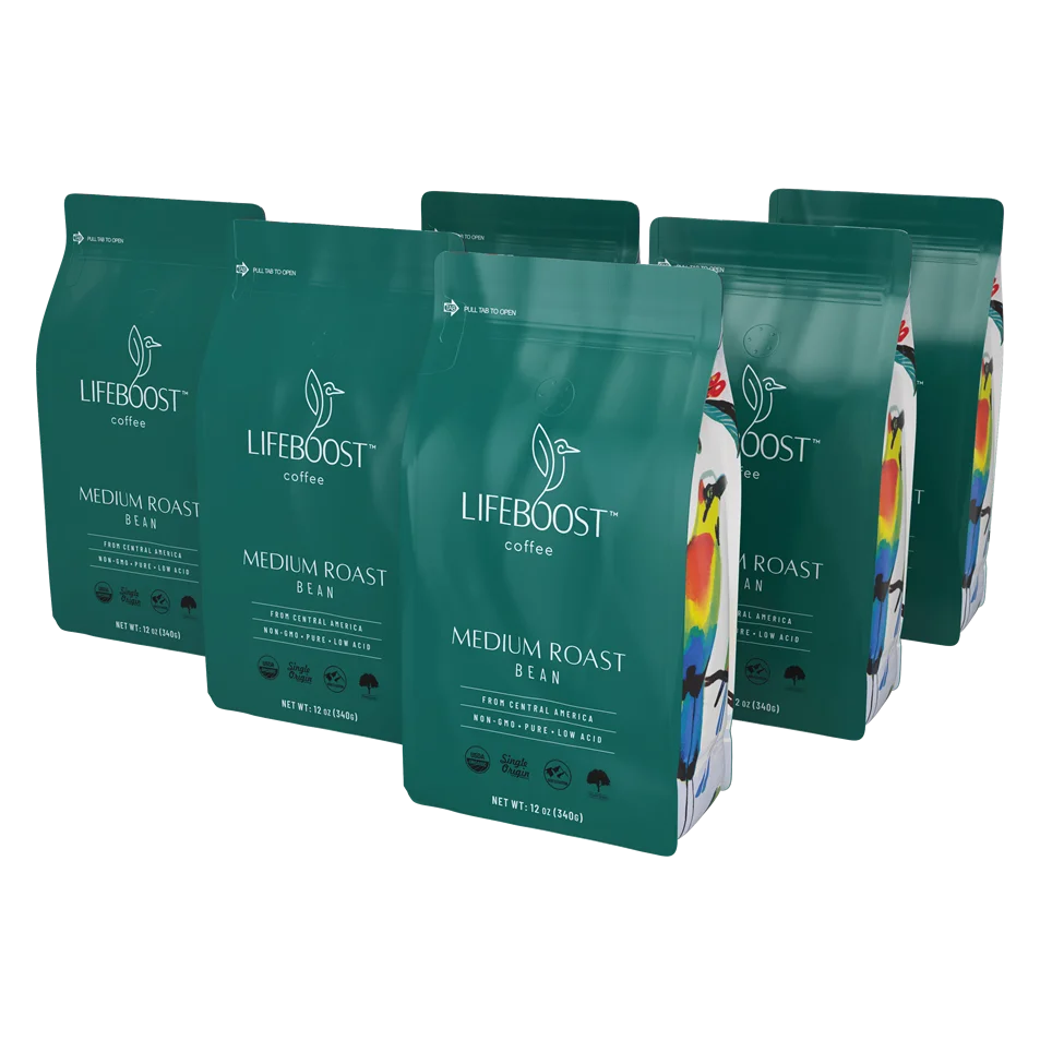 Medium Roast Organic Coffee Whole Beans for 6 bags roasted coffee beans roasted coffee