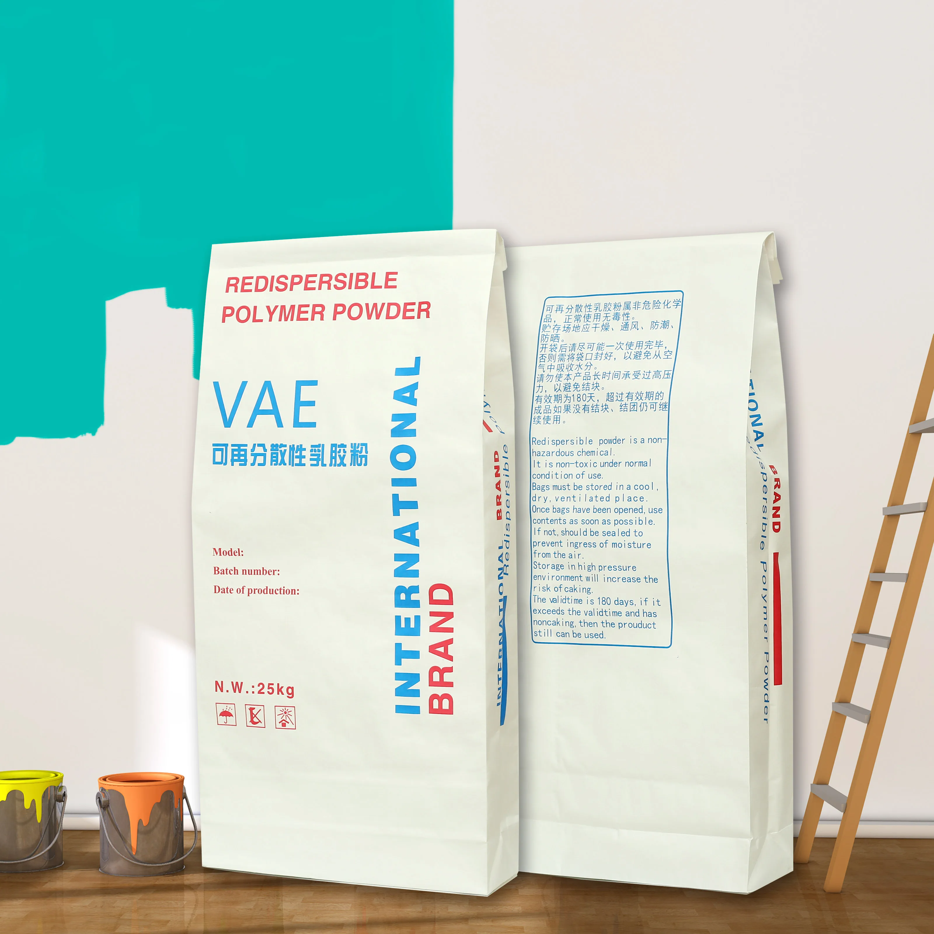 Ethylene Vinyl Acetate Rdp Powder Wall Putty Additives Excellent Flexibility Vae/Rdp Redispersible Emulsion Polymer Powder