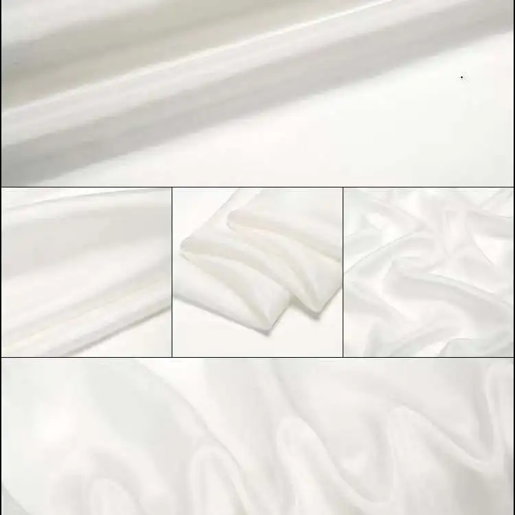 satin fabric 100% polyester charmeuse for bedding garment not dyed bleached for dying