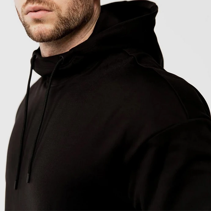 Wholesale Street style hip hop clothing black bulk oversized hoodies for men