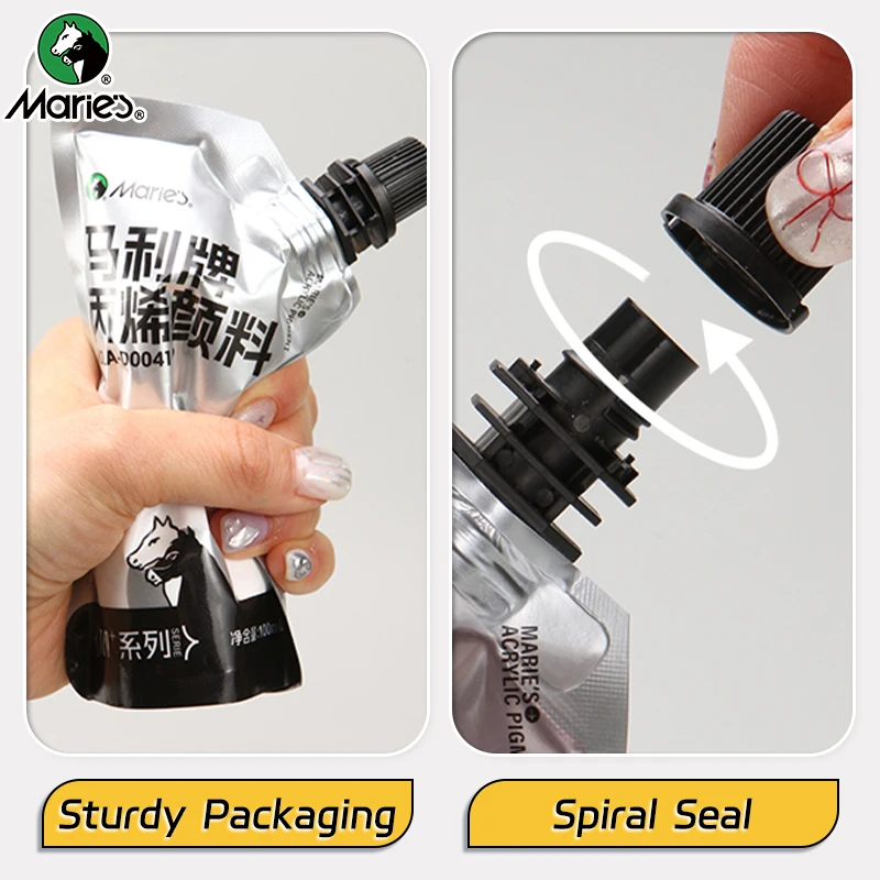 Maries Bagged 100ml Acrylic Paint 43 Colors Waterproof and Non-Fading Supplementary Package for Art Painting wholesale