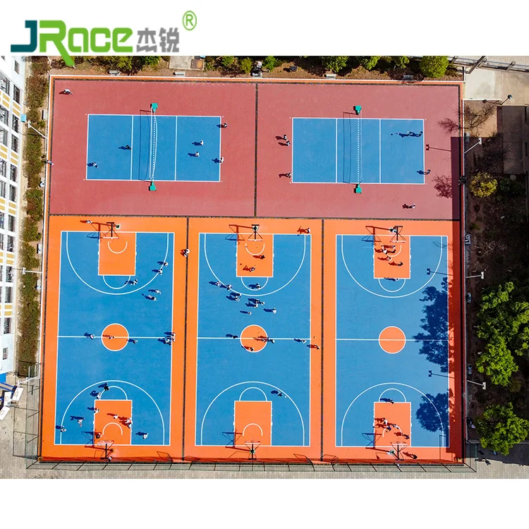Anti-slip Floor Paint Basketball Court Rubber Flooring For School Sports Hall Floor