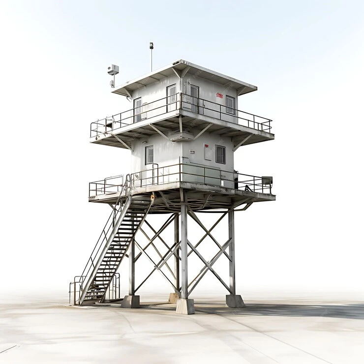 Customized Size Prison Security Tower Watchtower Tower Steel By Fire Protecting Agricultural Irrigation Telecommunication Tower
