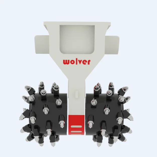 Rock Excavation Machinery Parts BM40 Rotary Rock Drum Cutter For 8-12 Ton Excavators