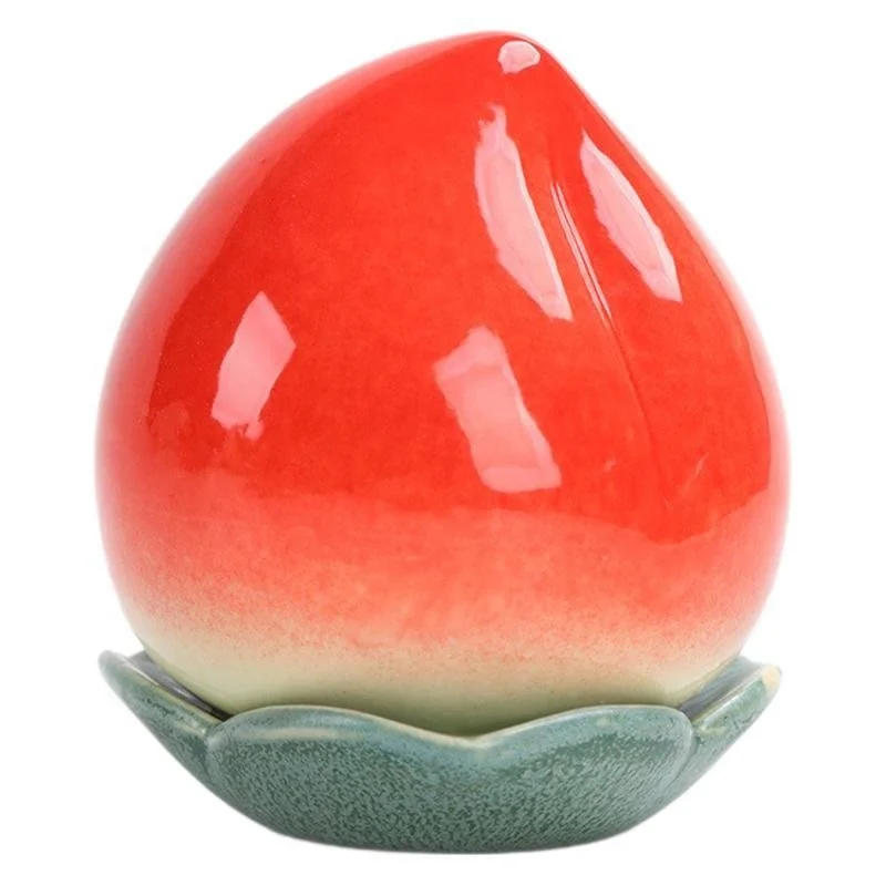 Eco-friendly peach persimmon pepper tea can ceramic moisture-proof storage tank tea packaging box porcelain storage sealed jug