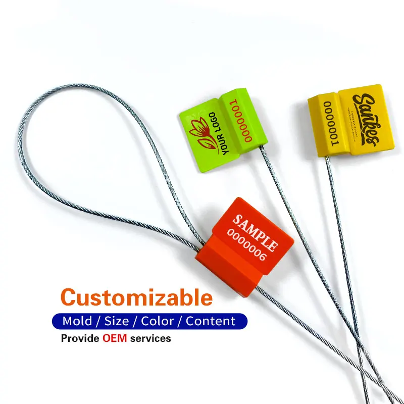 Wire lead high metallic safety sealing system security 1.8mm waterproof dissamble metal lock cable seals