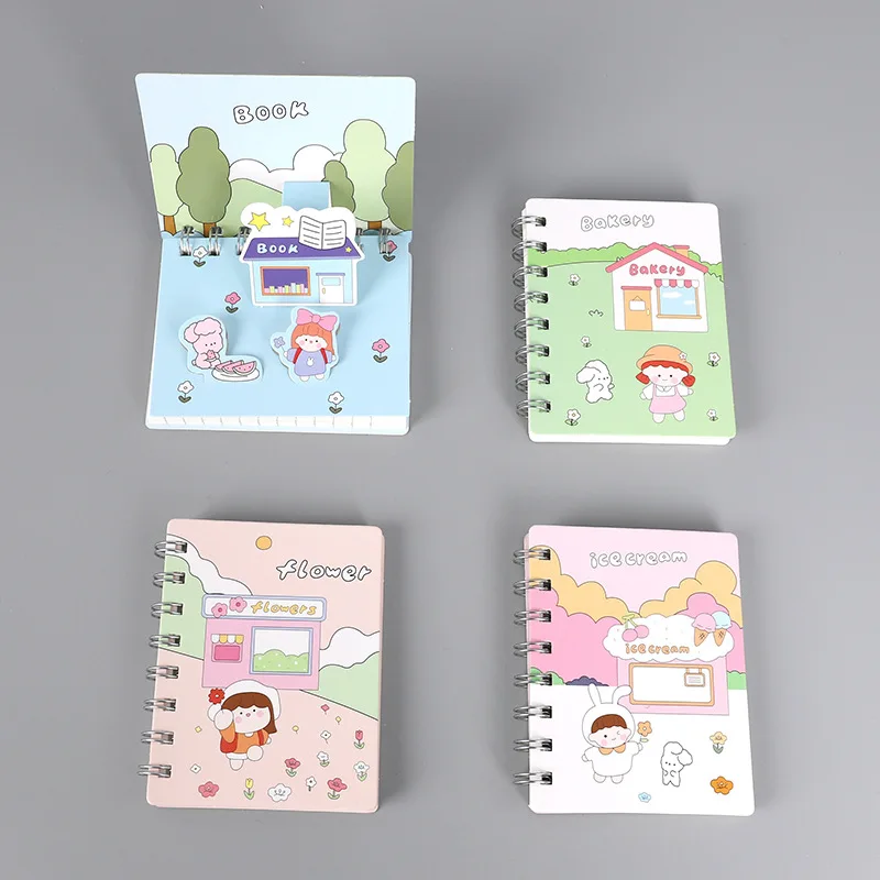 ASTM Standard BSCI Lined Pages Pocket Memo Pad Promotional Spiral Bound Custom Mini 3d Note Pad With Logo