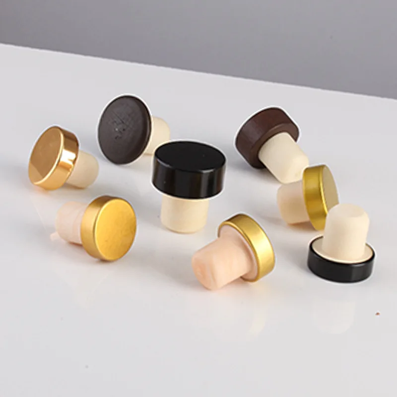 High Quality Custom Wood wine cork stoppers t type wooden top whisky liquor bottle cap