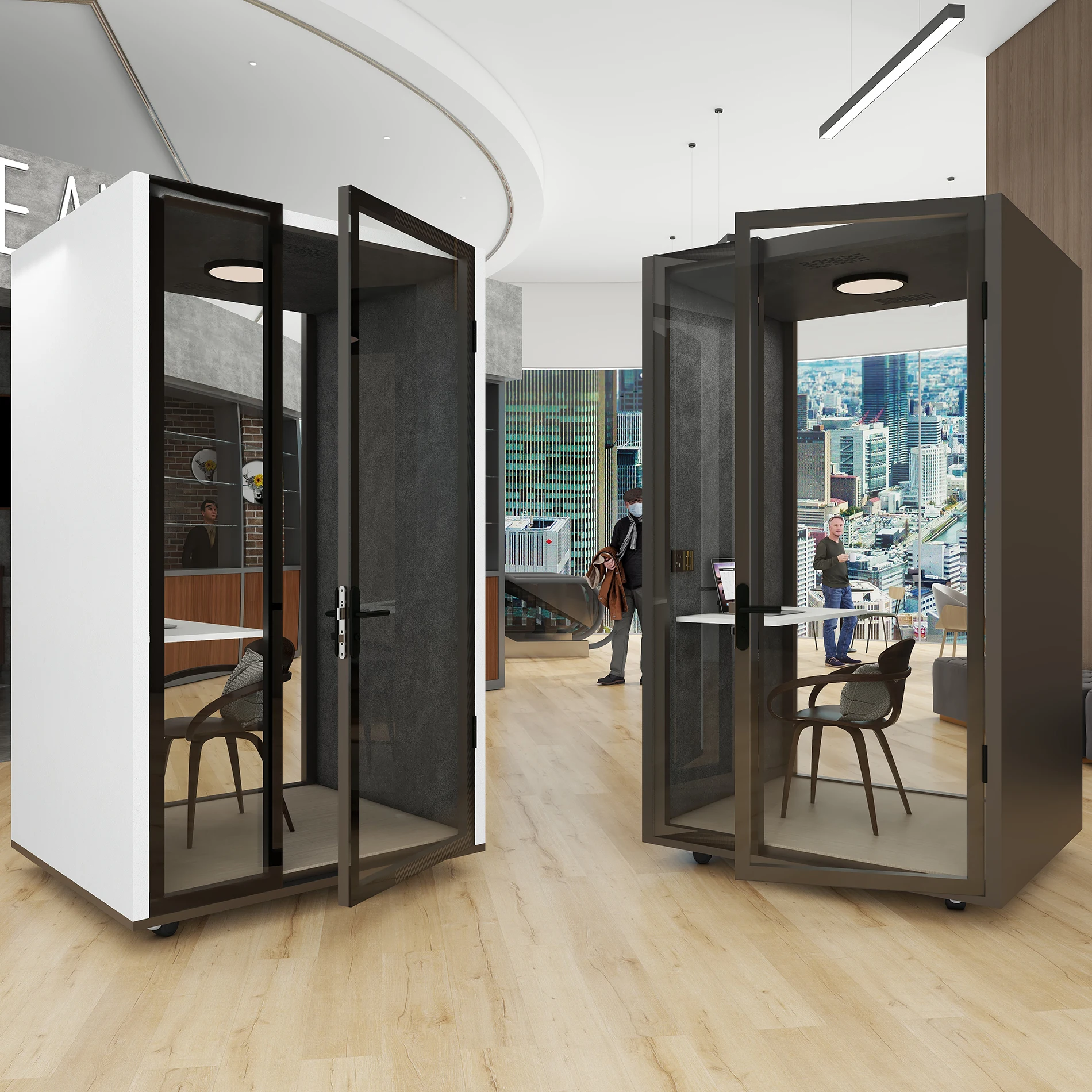 Private Meeting Pod  Movable Soundproof Booth Acoustic Silent Box Office Pod Silent cabinet