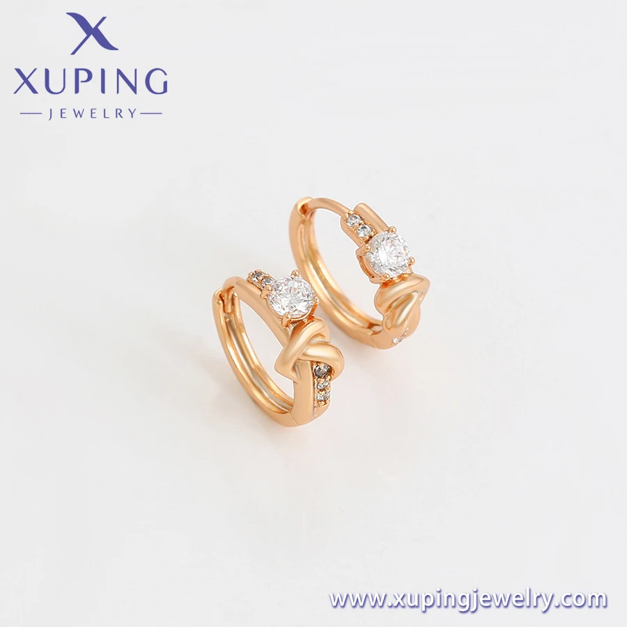 X000019179 Xuping jewelry new design set diamond 18K gold ladies charm jewelry environmental protection copper earrings