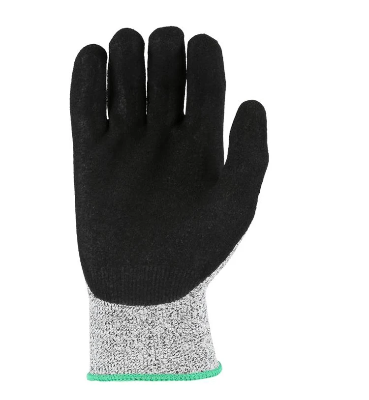 
In Stock Safety Level 5 Hppe Anti Cut Resistant Gloves Fabric 