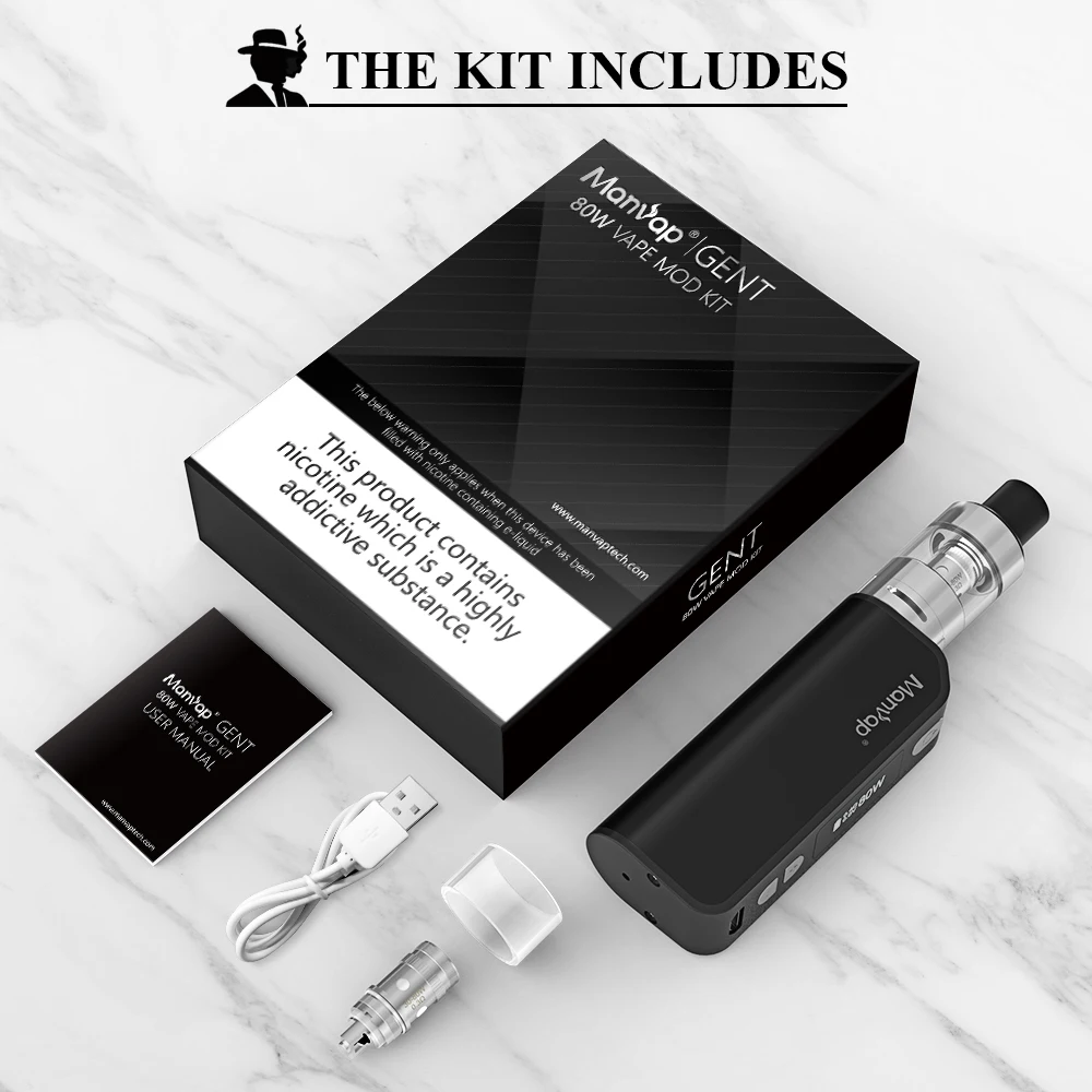 
logo customized eletronic cigarette starter kit complete set 80W vape box mod 